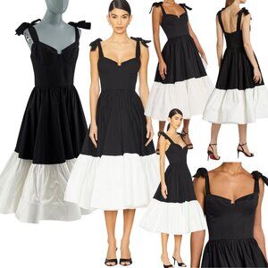 🆕 BRONX & BANCO 🧿 NWOT Catalina Two-Tone Sweetheart Midi Dress, Sz S US 4